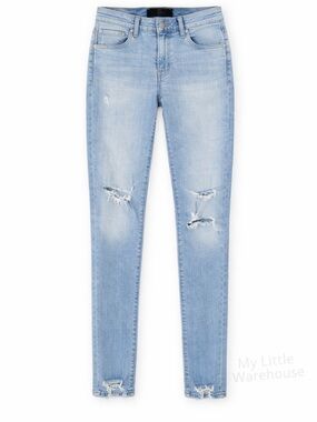 J Brand Maria Skinny Jeans Size 26 High Rise Distressed Light Wash Denim